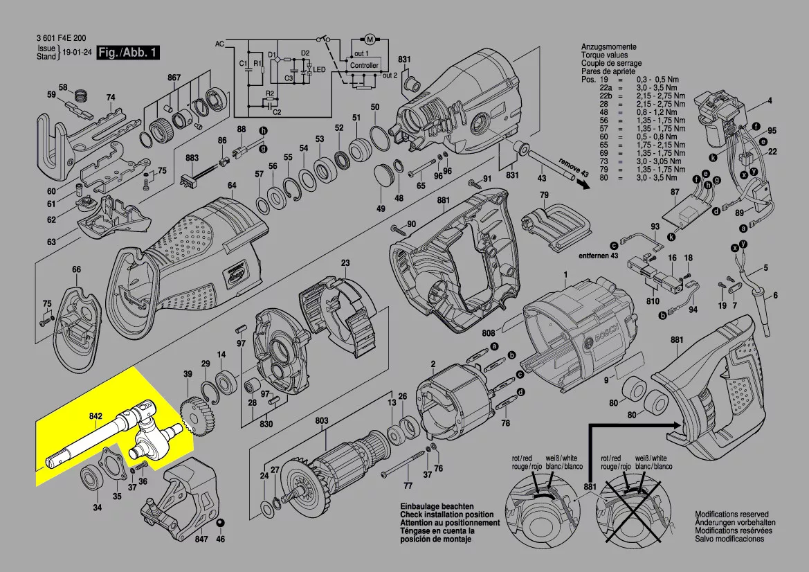 tringle de course réf. 2 610 013 227 Bosch